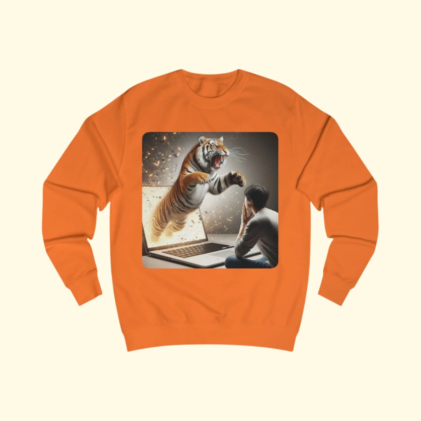 Unisex Sweatshirt 3 (Tiger Laptop)