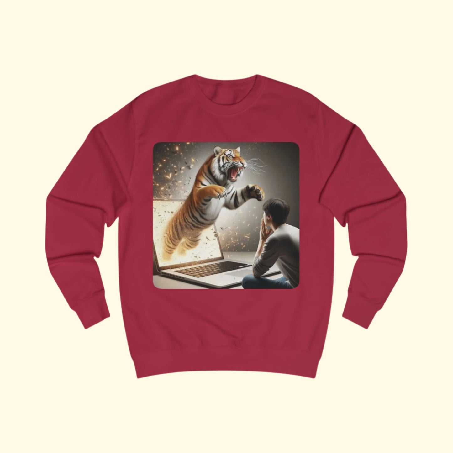 Unisex Sweatshirt 3 (Tiger Laptop)