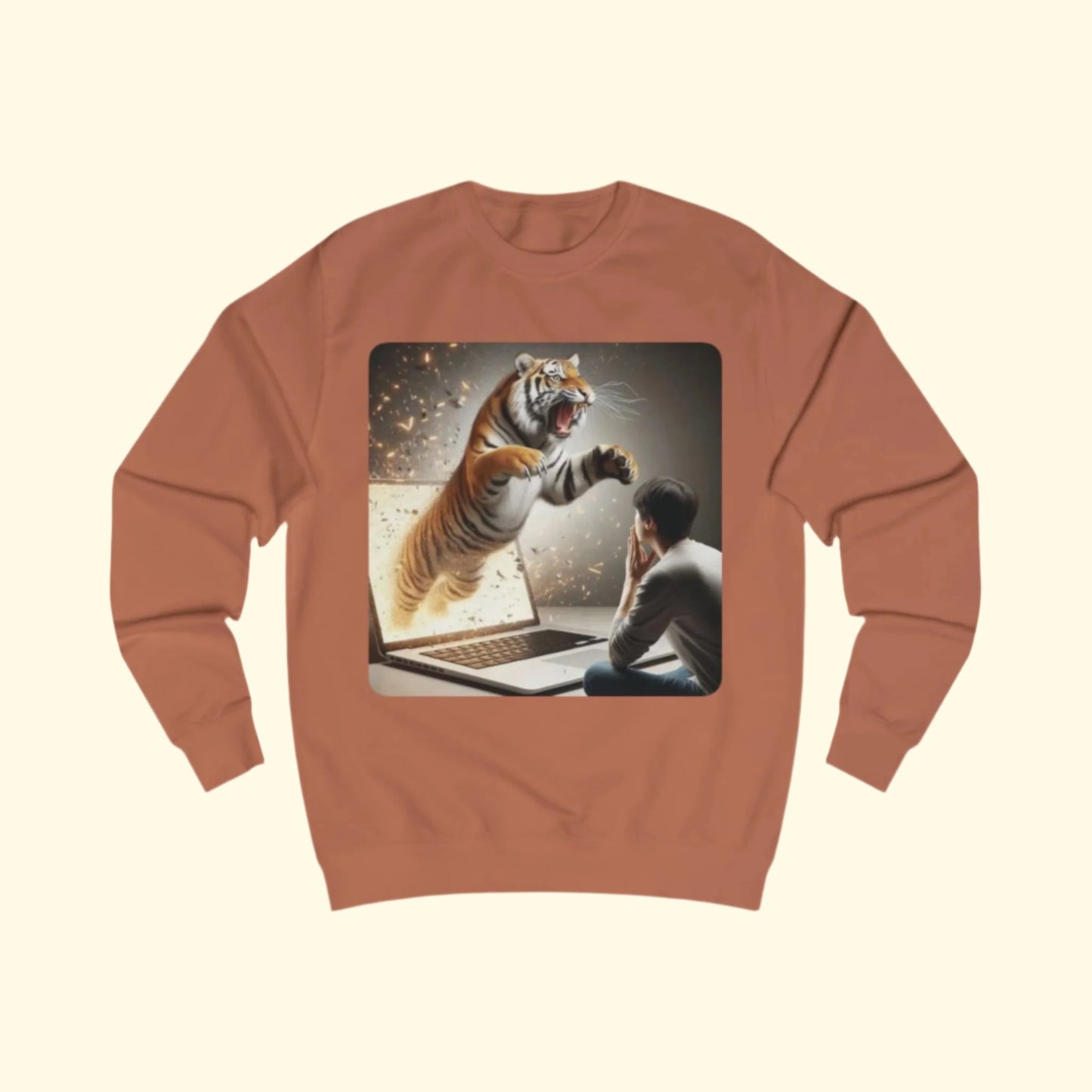 Unisex Sweatshirt 3 (Tiger Laptop)